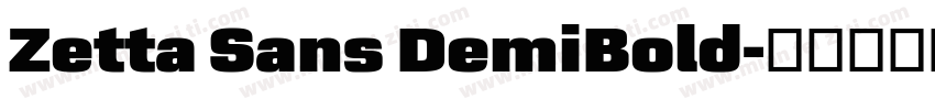 Zetta Sans DemiBold字体转换